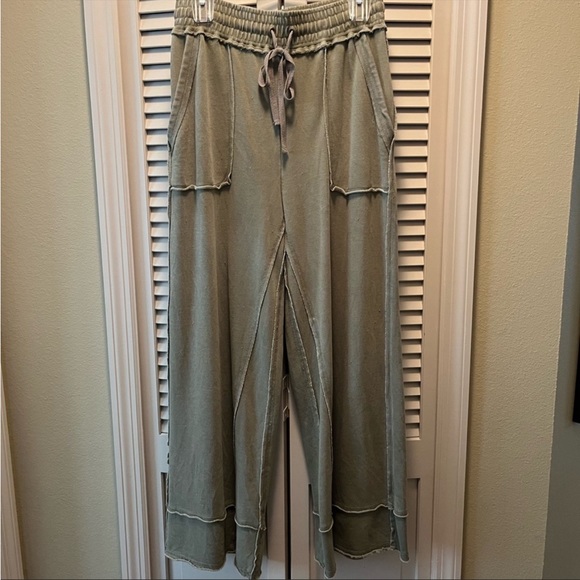 Anthropologie Daily Ritual two piece set, wide leg pant and top - Picture 5 of 9